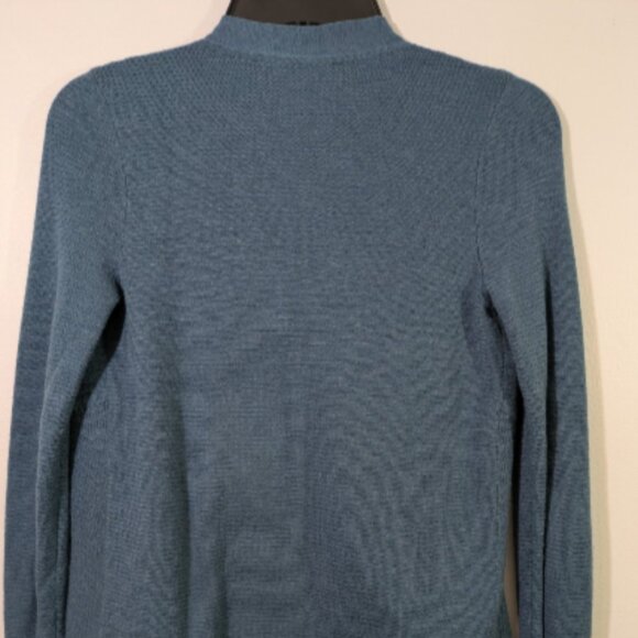 Ann Taylor LOFT Women's Cardigan Sweater Size M Green Open Front - Picture 2 of 3